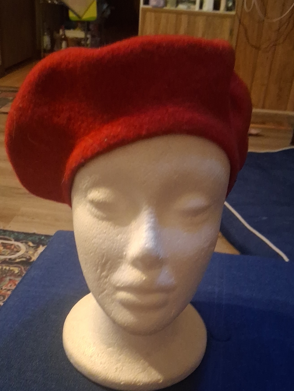 Womens Red Wool Beret - Classic French-Style Hat